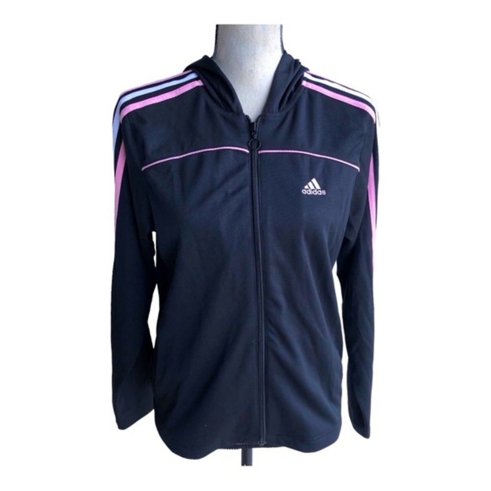 Adidas Medium Full Zip Long Sleeve Hooded Track Jacket Activewear Coat.‎